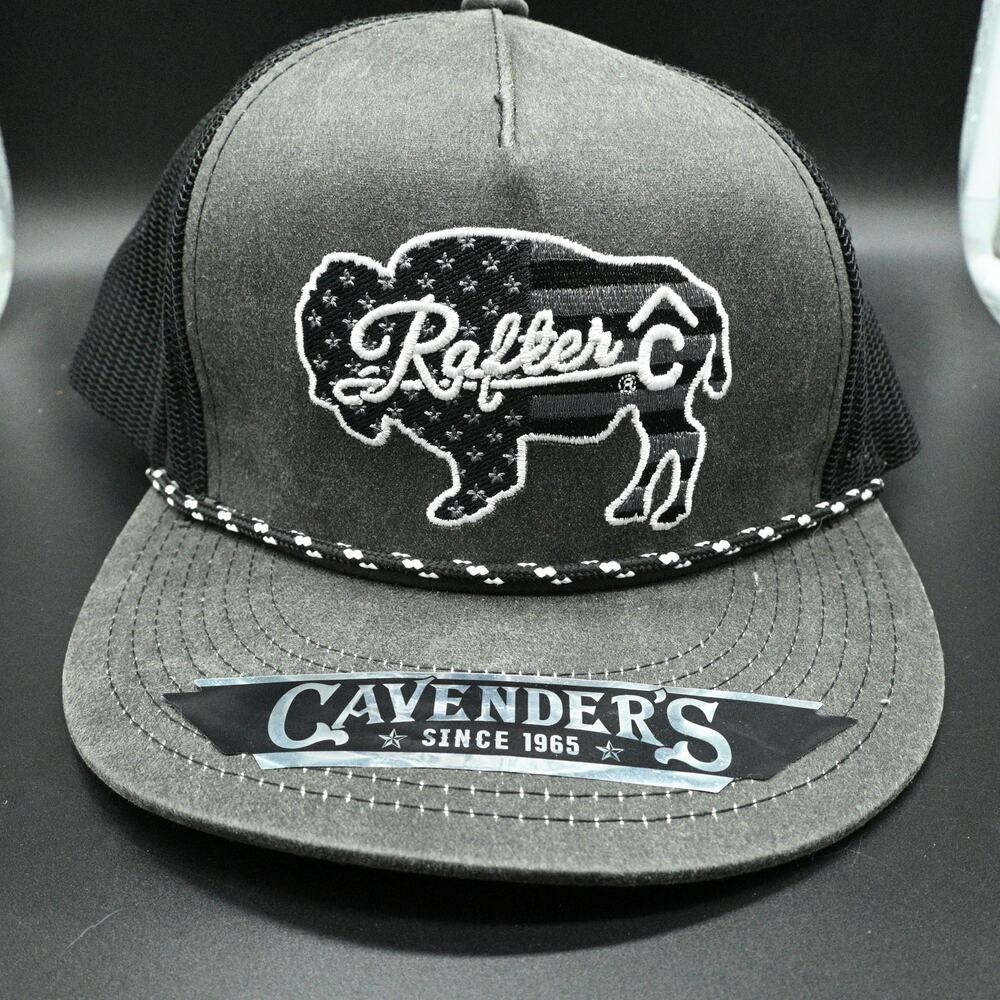 Rafter C Trucker Hat Snapback Buffalo Patch Logo Baseball Cap Mesh Back OSFM